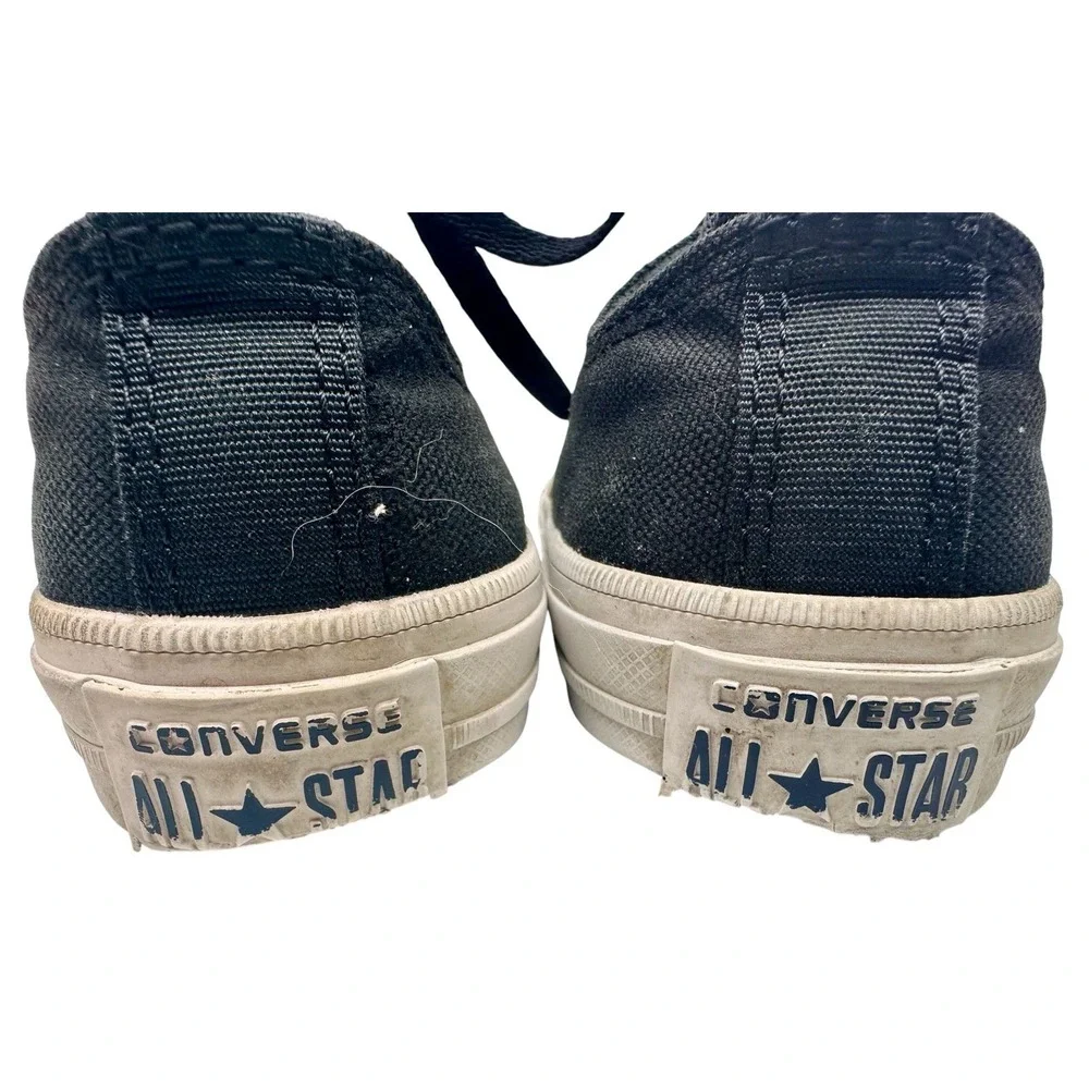 Converse Chuck Taylor II Black All Star Sneakers With Lunarlon Kid Youth Size 12